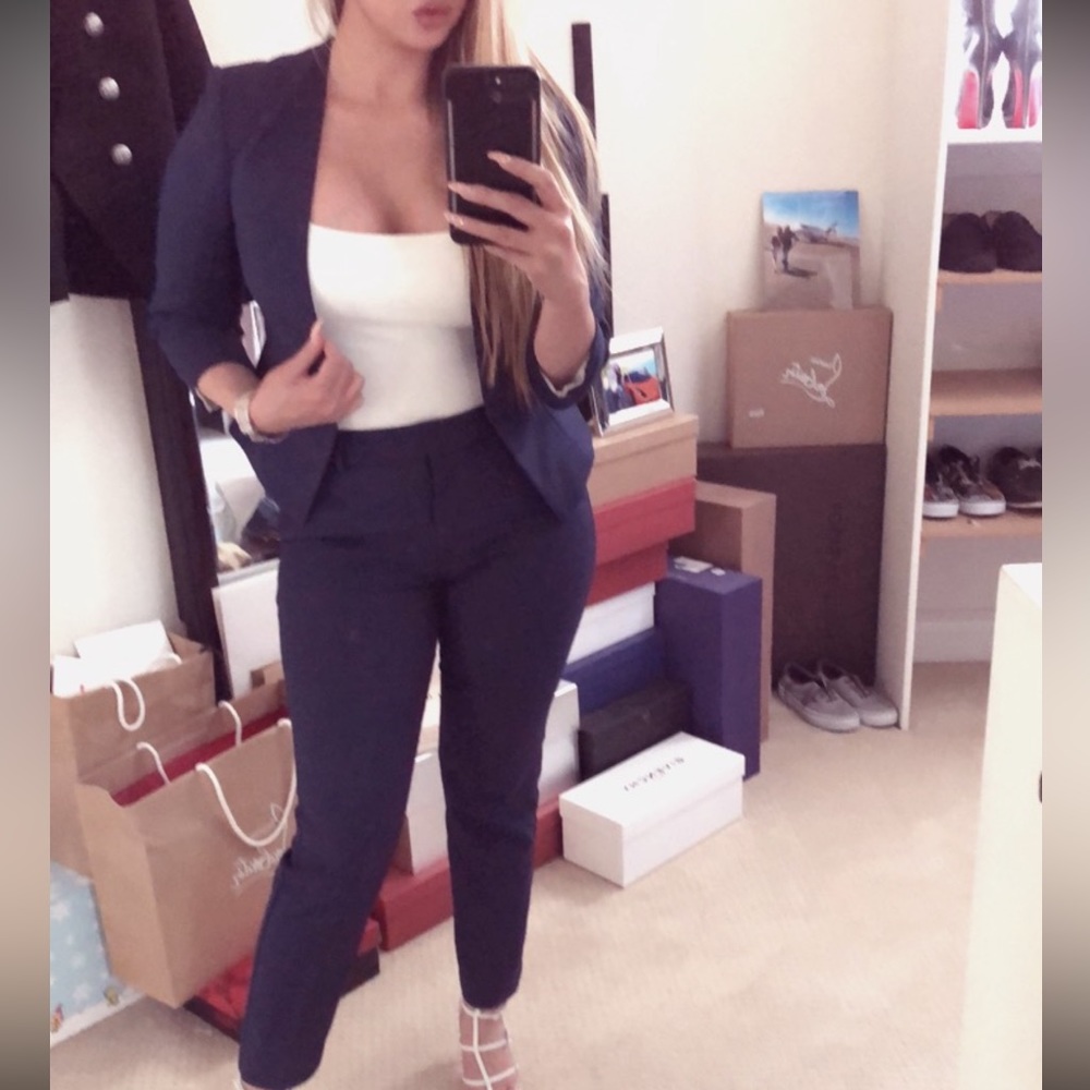 Navy blue express suit pants. Size 2 blazer